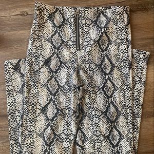 Snakeskin print pants